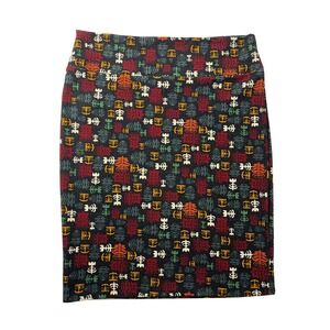 LuLaRoe Cassie‎ Women's 3XL Geometrical Patterns Elastic Waist Pencil Skirt NWT